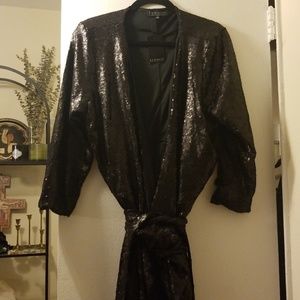 NWT Eloquii black sequin dress